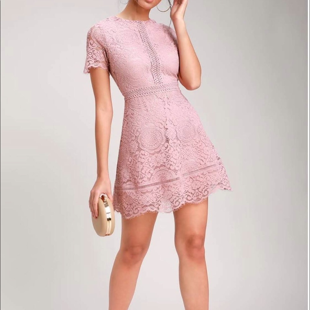 Pink Lace Dress